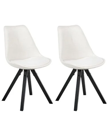 Sett med 2 spisestoler HEDLEY Off white v:9103680