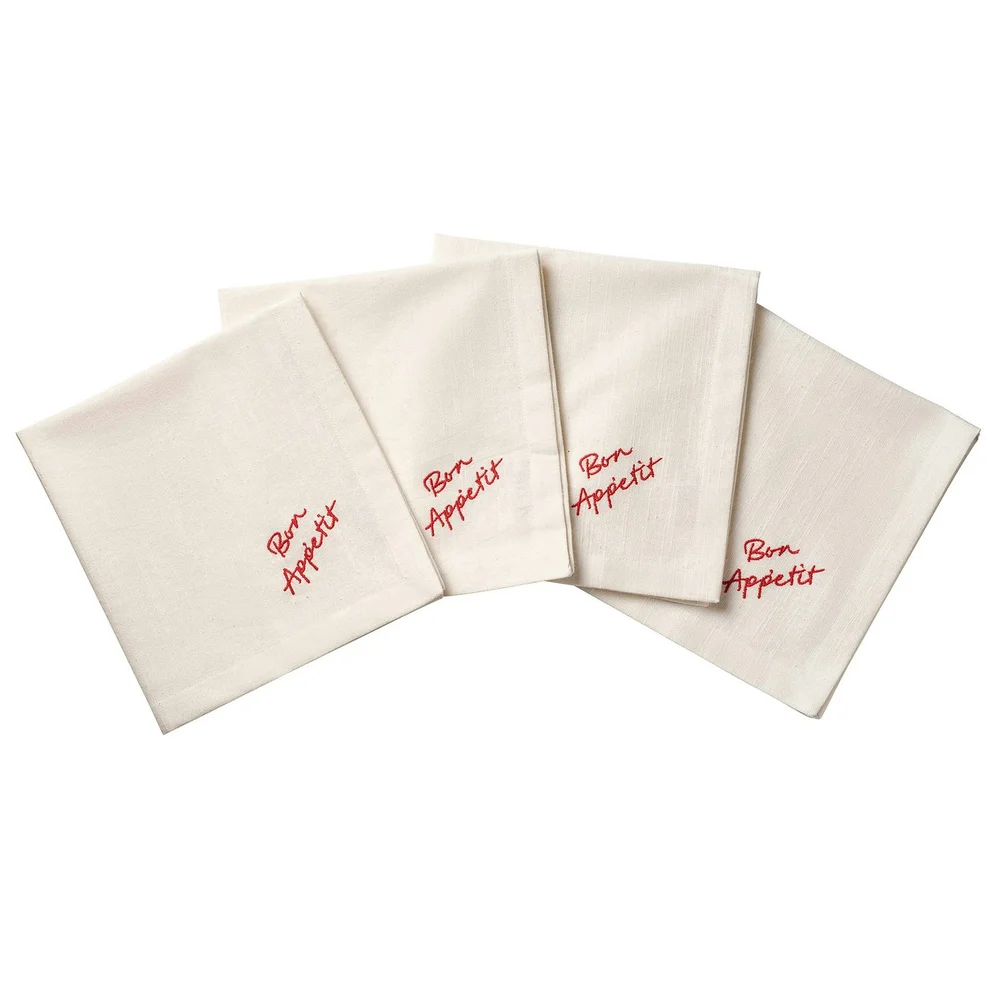 Quote Bomullsservietter 45×45 cm 4-pk, Rød v:4346590 Quote Bomullsservietter 45×45 cm 4-pk, Rød v:4346590