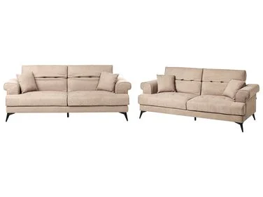 Sofagruppe 5-seters SKIVE Lysebrun v:783681 Sofagruppe 5-seters SKIVE Lysebrun v:783681