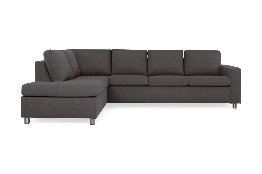 Crazy 4-seters Venstrevendt L-formet Sjeselongsofa i Stoff v:8300212