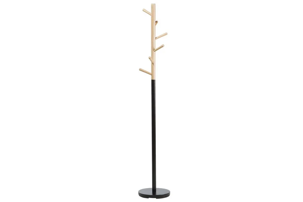 Klädhängare Beliani Aubum Svart/ljust trä Black||Light colored wood v:7307328 Klädhängare Beliani Aubum Svart/ljust trä Black||Light colored wood v:7307328