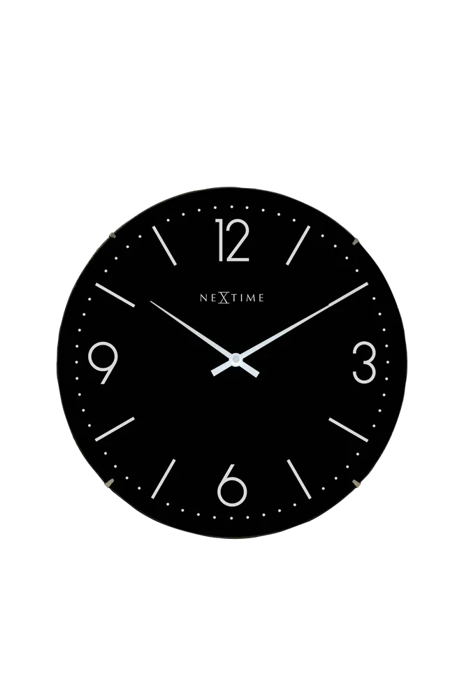 Veggklokke Basic Dome, diameter 35 cm – Svart – Dekor | m v:619289 Veggklokke Basic Dome, diameter 35 cm – Svart – Dekor | m v:619289