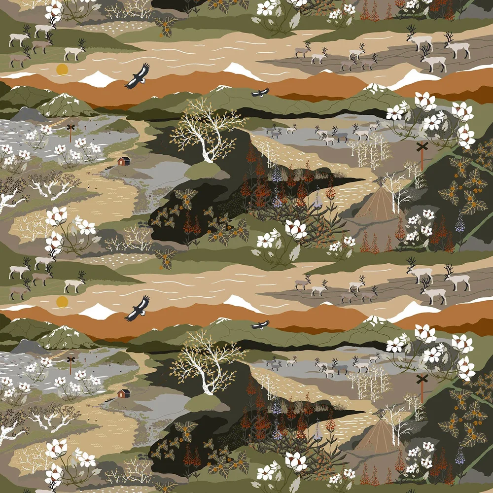 Fjällvandring stoff v:4690419