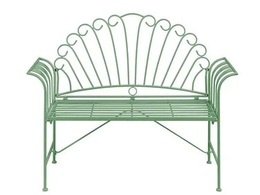 Hagebenk CAVINIA 125 cm Metall Grønn v:6428680 Hagebenk CAVINIA 125 cm Metall Grønn v:6428680