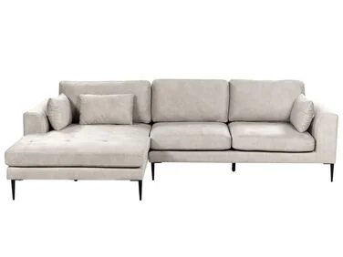 Hjørnesofa 3-seter FLAM Fløyel Grå Høyrevendt v:1819484 Hjørnesofa 3-seter FLAM Fløyel Grå Høyrevendt v:1819484