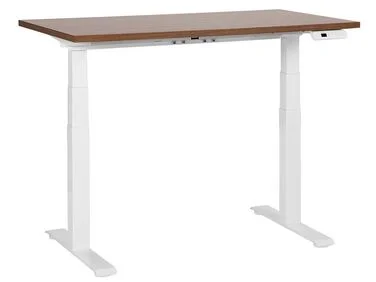 Elektrisk justerbart skrivebord DESTINES 120 cm 72 cm Brun/hvit v:969972