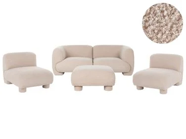 Modulsofagruppe 4-seters MJALBI Bouclé Beige v:8238760 Modulsofagruppe 4-seters MJALBI Bouclé Beige v:8238760