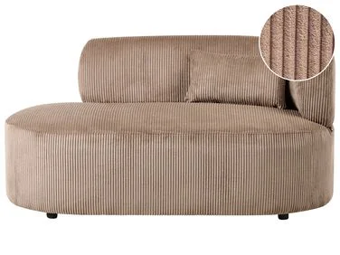 Høyrevendt sjeselong VANVEY Kordfløyel Mørk beige v:246056 Høyrevendt sjeselong VANVEY Kordfløyel Mørk beige v:246056