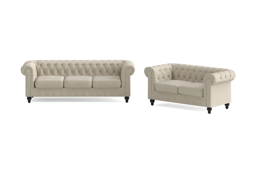 Chesterfield Lyx Sofagruppe 3-seter + 2-seter v:4722028