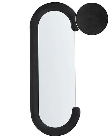 Veggspeil LOCHES 54 cm 158 cm Fløyel Svart v:7821875