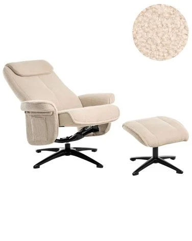Hvilestol GERAS Bouclé Beige v:6879596 Hvilestol GERAS Bouclé Beige v:6879596