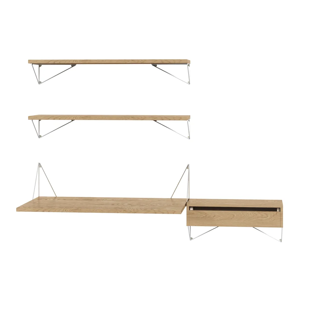 Pythagoras Bundle E hyllesystem eik-hvit" v:4510313
