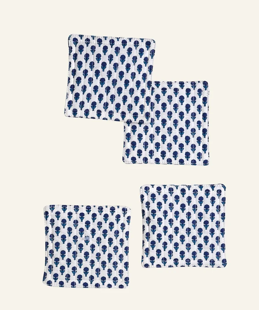 4pk drikkebrikke blå – 10×10 cm v:1293959