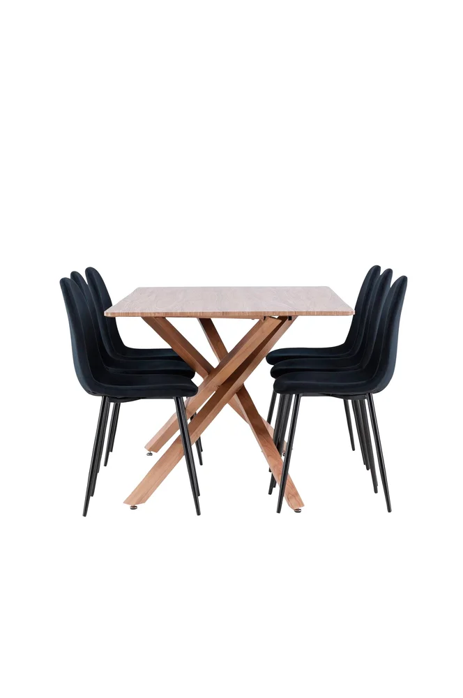 Piazza spisebord med Polar spisestol – Svart m v:9570037 Piazza spisebord med Polar spisestol – Svart m v:9570037