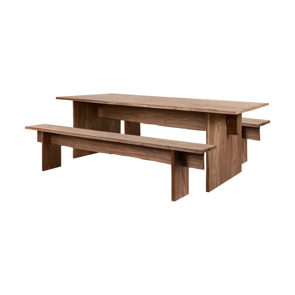 Bookmatch spisebord med benker 220 cm v:4343624 Bookmatch spisebord med benker 220 cm v:4343624
