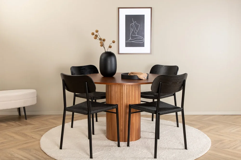 Bianca Spisegruppe 110 cm Rund med 4 Polar Stoler v:6323175 Bianca Spisegruppe 110 cm Rund med 4 Polar Stoler v:6323175