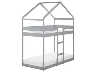 Køyeseng Hus Furutre LABATUT 90 x 200 cm Grå v:3136085 Køyeseng Hus Furutre LABATUT 90 x 200 cm Grå v:3136085