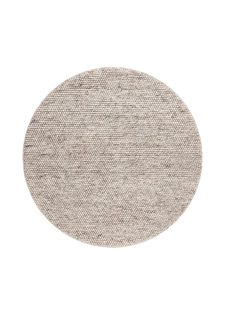 Håndvevd teppe KM Home Bubble rund 120x120 cm Lin v:6360402