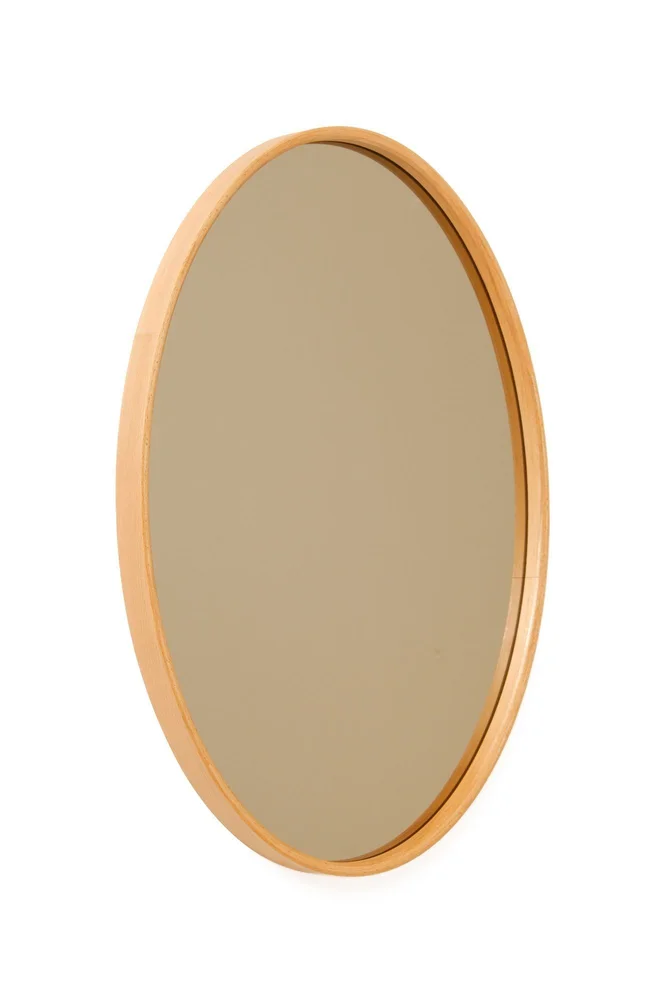 Dekorativt speil Wallxpert Elips (110 x 80 x 4 cm) Eik v:7393491