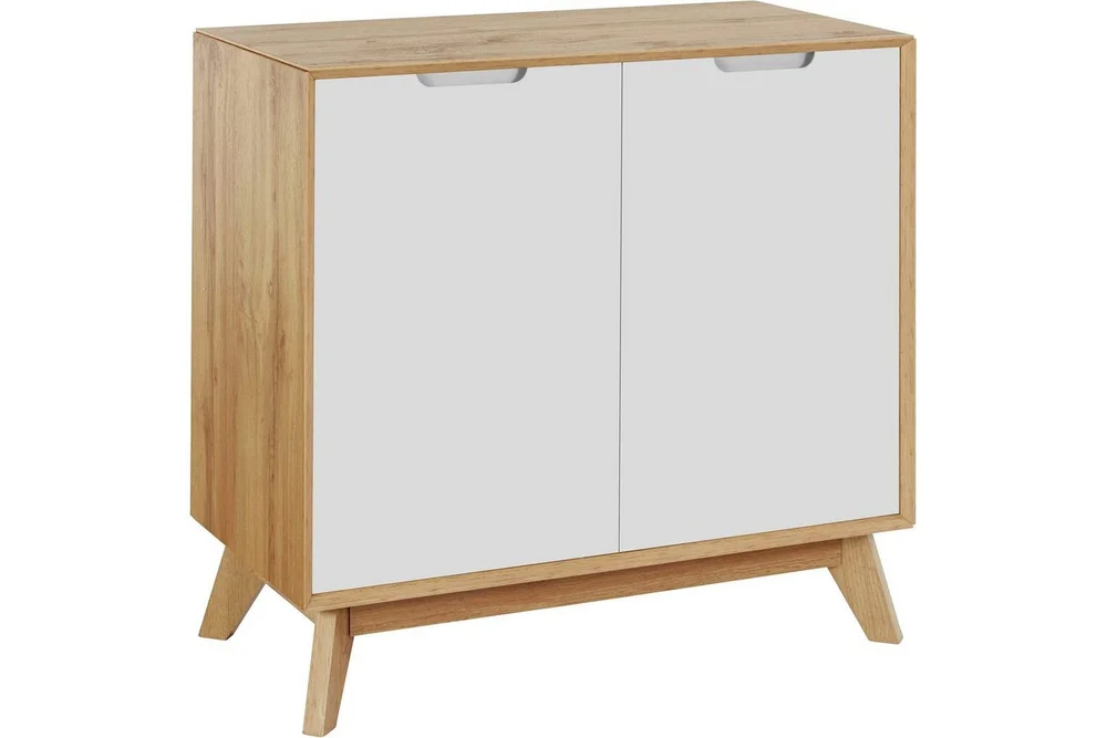 Skjenk Ezra 80x40x75 cm, Wotan eik/hvit v:5914622