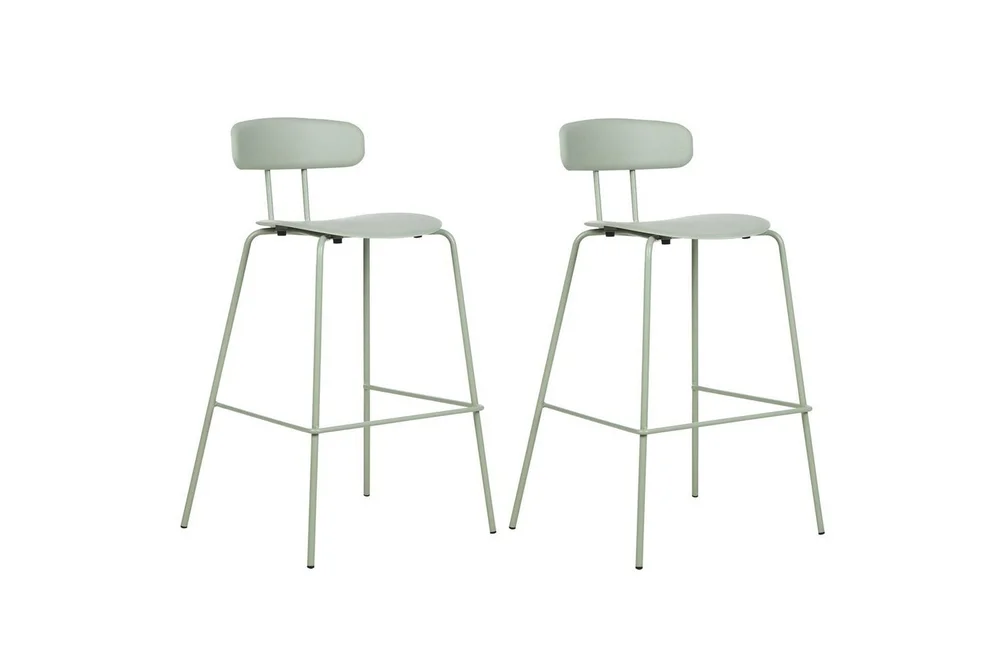 Barstol Beliani Sibley set om 2 Grön Light green v:1537862