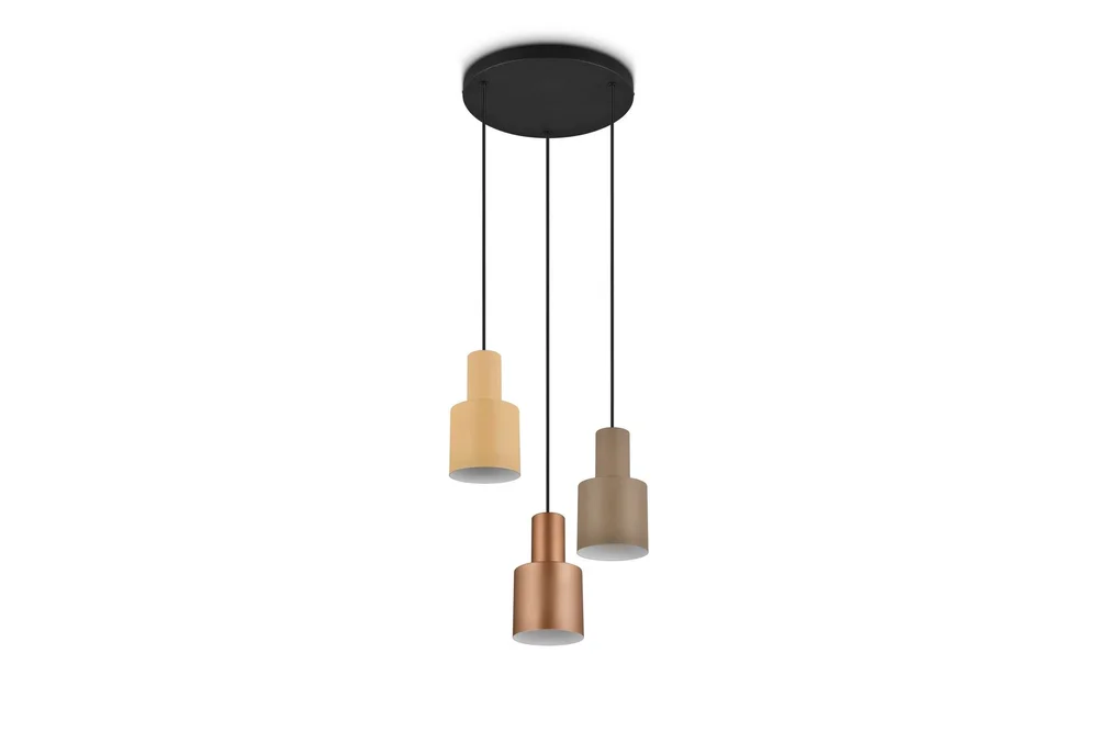 Trio Lighting Agudo Taklampe 3L E27 flerfarget v:1101198