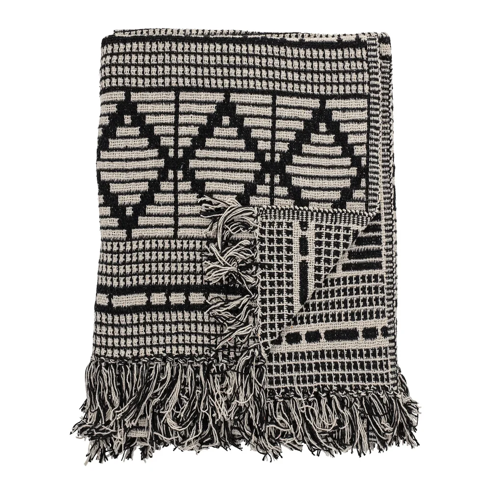 Bloomingville pledd resirkulert bomull 130×160 cm v:3663855 Bloomingville pledd resirkulert bomull 130×160 cm v:3663855