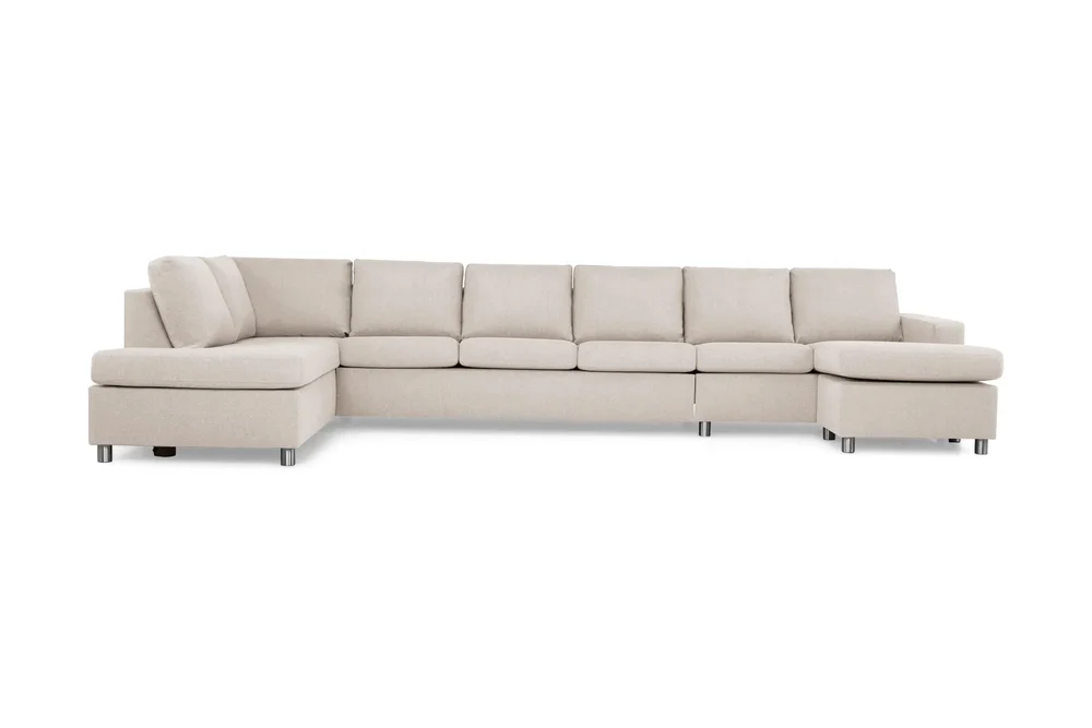 Crazy 6-seters Venstrevendt U-formet XX-Large Sofa med Divan og Sjeselong i Stoff v:5829320 Crazy 6-seters Venstrevendt U-formet XX-Large Sofa med Divan og Sjeselong i Stoff v:5829320