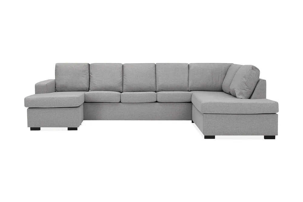 Crazy 5-seters Høyrevendt U-formet X-Large Sofa med Divan og Sjeselong i Stoff v:1001917 Crazy 5-seters Høyrevendt U-formet X-Large Sofa med Divan og Sjeselong i Stoff v:1001917