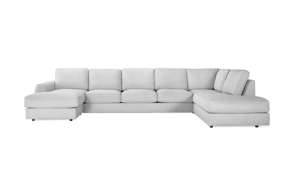 Optus Lyx 6-seters Høyrevendt U-formet Large Sofa med Divan og Sjeselong i Stoff v:4316780