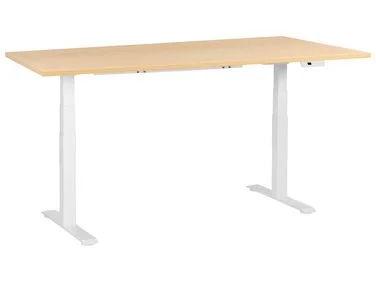 Elektrisk justerbart skrivebord DESTINES 180 cm 72 cm Lysebrun/hvit v:6594527 Elektrisk justerbart skrivebord DESTINES 180 cm 72 cm Lysebrun/hvit v:6594527