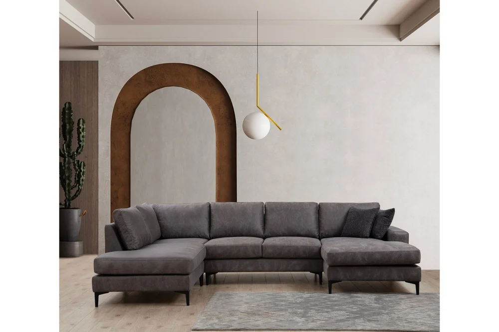 Svanabyn Sofa m. Divan og Sjeselong 4-seter v:5165184