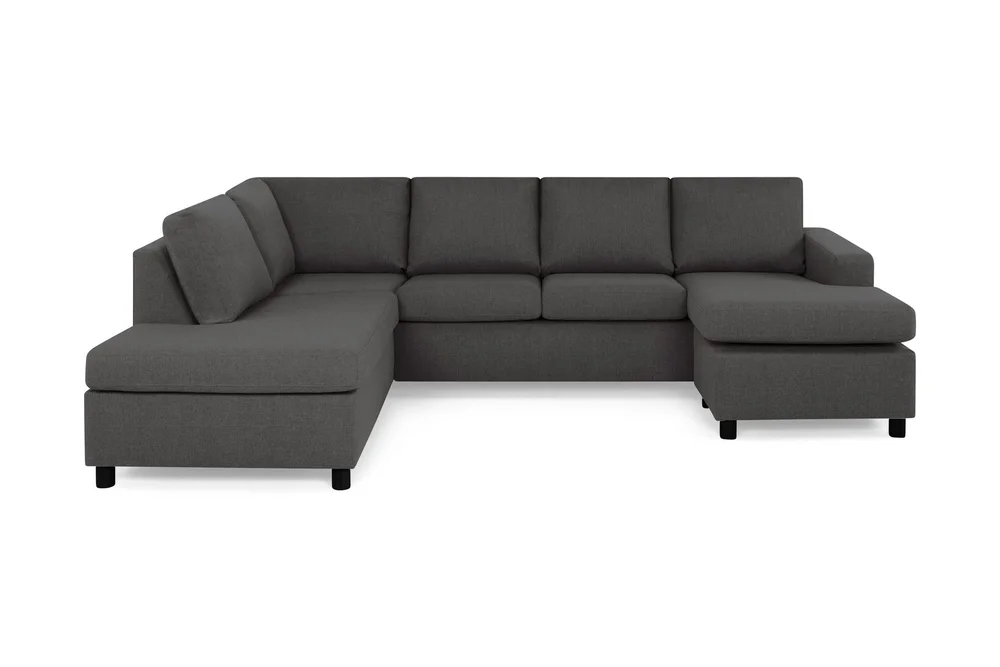 Crazy 4-seters Venstrevendt U-formet Large Sofa med Divan og Sjeselong i Stoff v:3725024