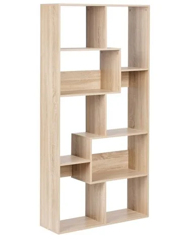 Bokhylle med 6 hyller CHATEH 180 cm Lysebrun v:8144828 Bokhylle med 6 hyller CHATEH 180 cm Lysebrun v:8144828