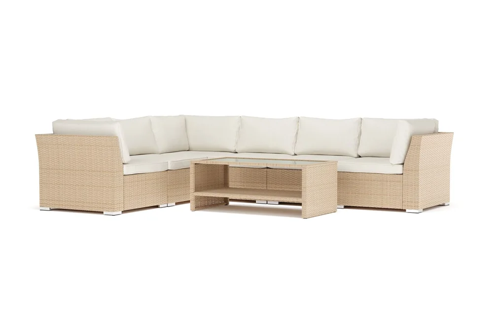 Wisconsin utendørs L-sofa 6-seter vendbar v:7312319