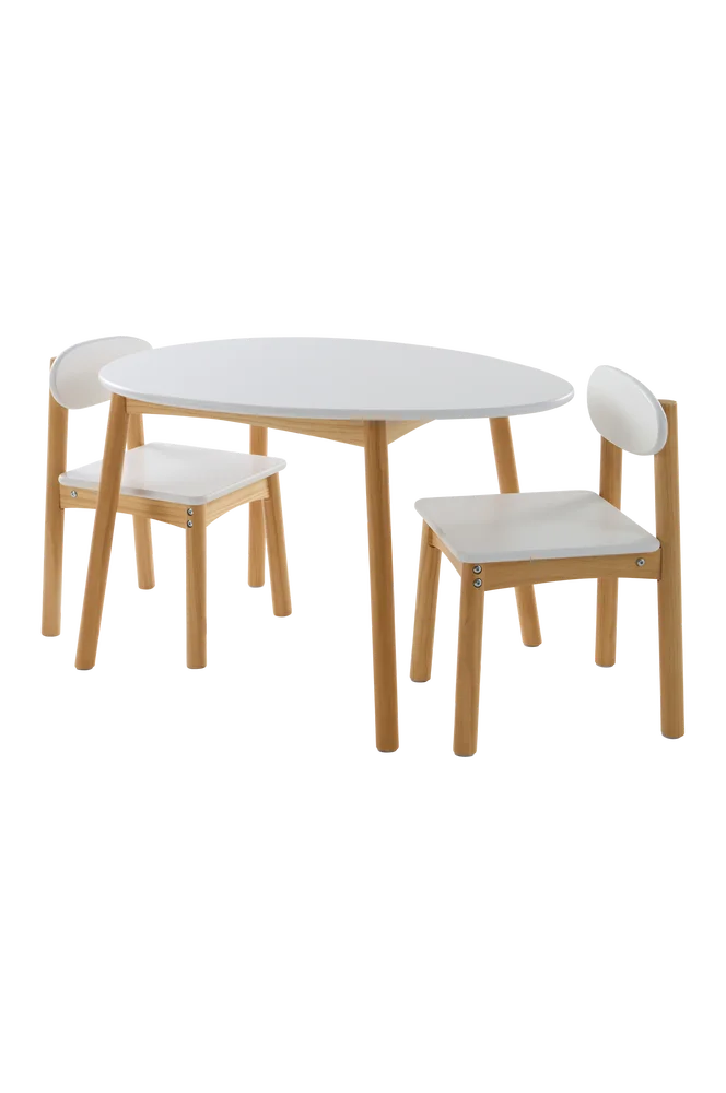 HULTA MINI barnebord med 2 stoler – Hvit – Barnerom | m v:6724971 HULTA MINI barnebord med 2 stoler – Hvit – Barnerom | m v:6724971