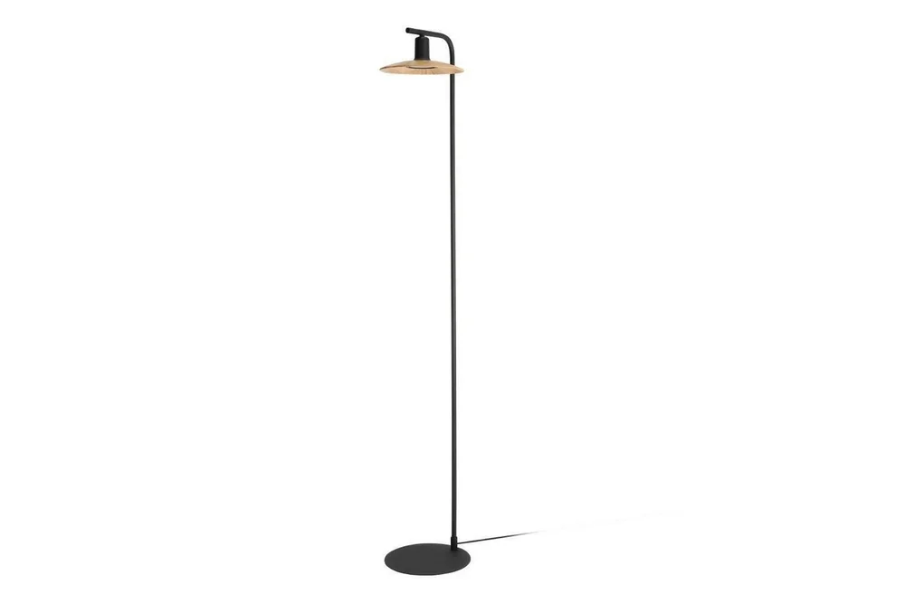 Gulvlampe Eglo Mayazes svart/tre v:8160111 Gulvlampe Eglo Mayazes svart/tre v:8160111