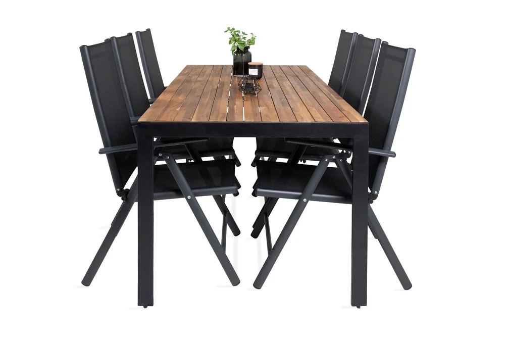 Bois Spisegruppe 200cm + 6 Break Posisjonsstoler v:6208218 Bois Spisegruppe 200cm + 6 Break Posisjonsstoler v:6208218