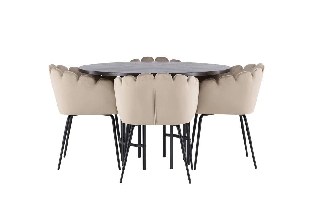Copenhagen Spisegruppe 115 cm Rund med 4 Limhamn Stoler v:2601277 Copenhagen Spisegruppe 115 cm Rund med 4 Limhamn Stoler v:2601277