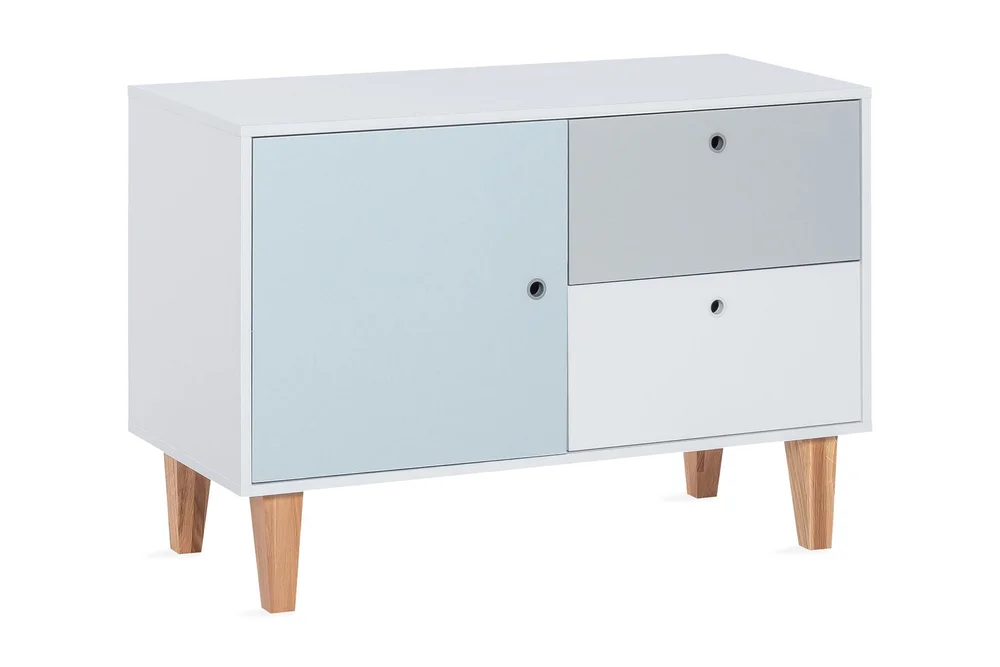 Concept Kommode Hvit / Blå / Natur v:5565950