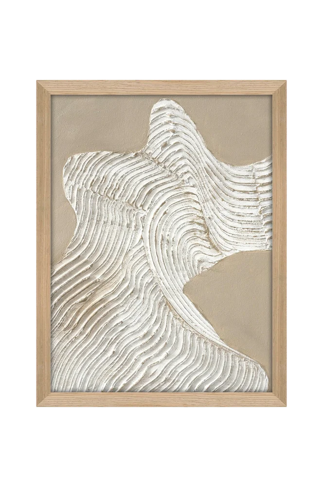 Raw Shape 3 / 30×40 Cm / Eik ramme – Beige – Dekor | m v:5256566 Raw Shape 3 / 30×40 Cm / Eik ramme – Beige – Dekor | m v:5256566