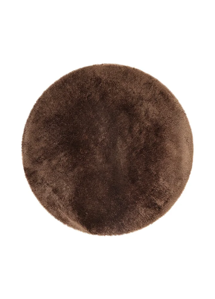 Maskinvevd teppe KM Home Novelle RUNDT 160x160 Sjokolade v:7537725