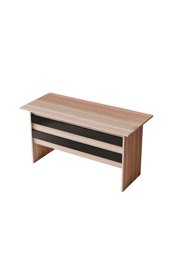 Skrivebord Vario A – Eik, svart – Natur m v:7206559