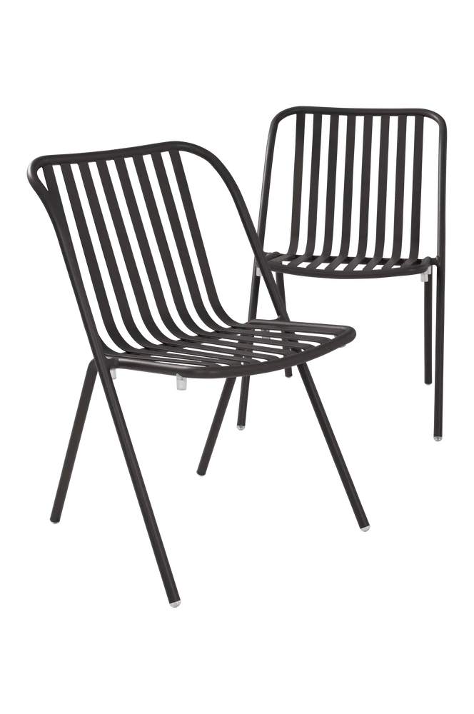 ROYAN utestol 2-pk – Svart – Utemøbler & hage | m v:8218726