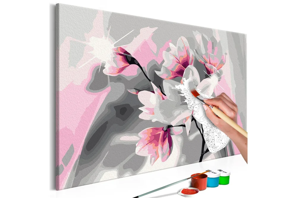Gjør-det-selv-maleri Magnolia Grå 60×40 cm v:3679717