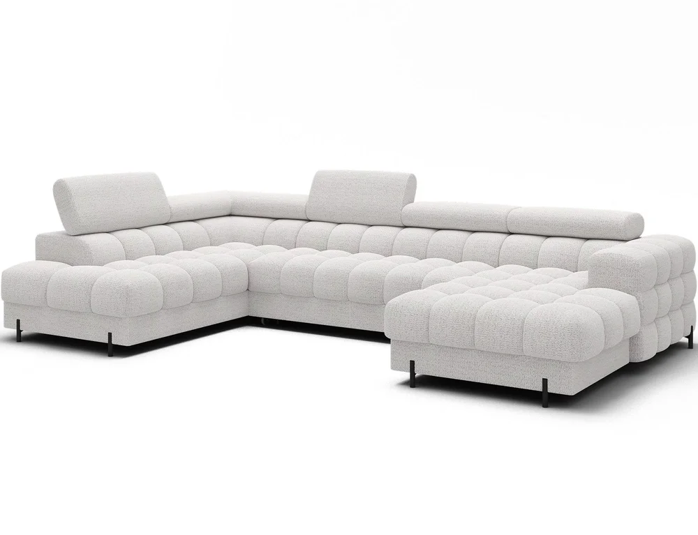 Feraria 6-seters Bubblig sovesofa med divan og sjeselong, oppbevaring Venstre v:1670617