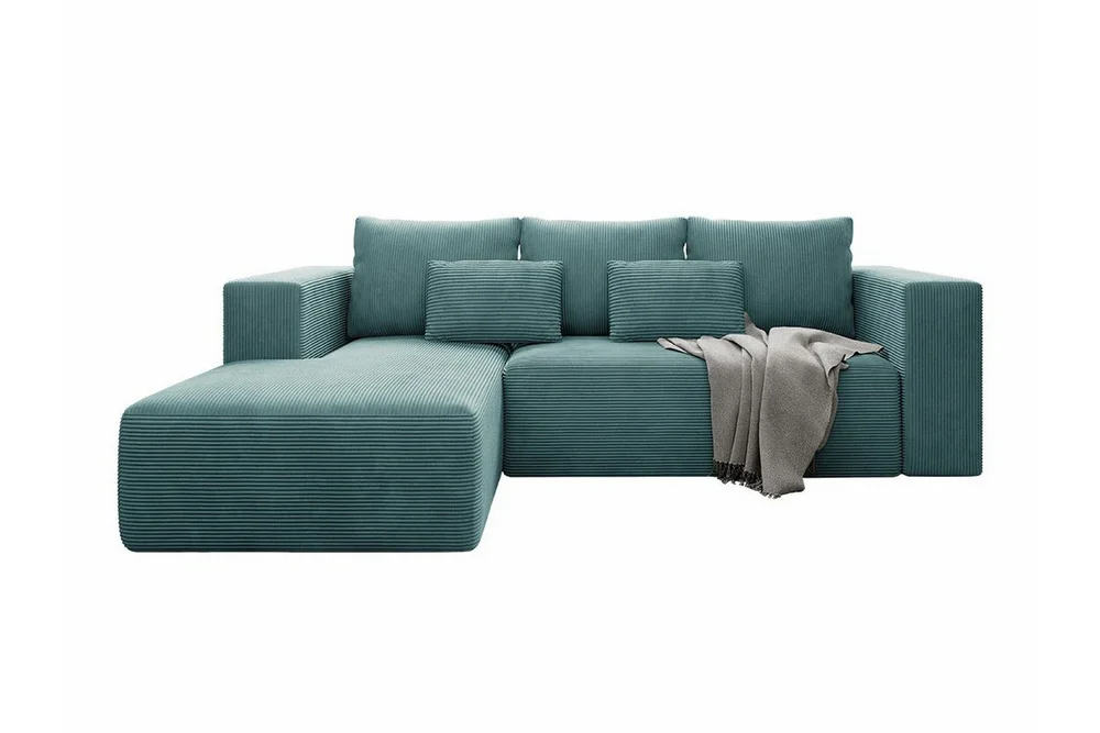 Listowel 3-sits Hörnbäddsoffa Turquoise v:4574273