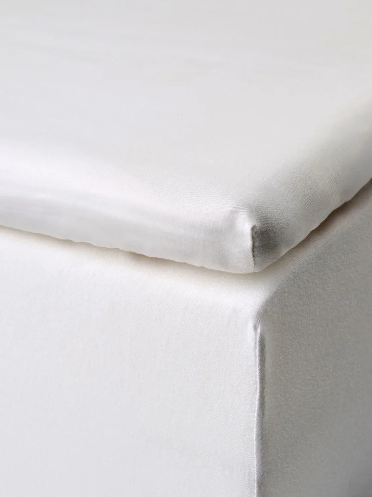 Laken til overmadrass hvit – 120×200 cm v:9691225