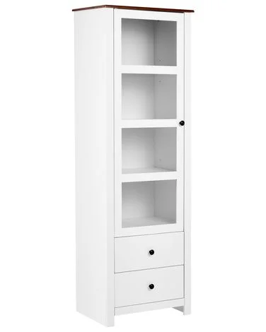 Skap med glassdører PIMBA 60 cm Hvit v:5516136 Skap med glassdører PIMBA 60 cm Hvit v:5516136
