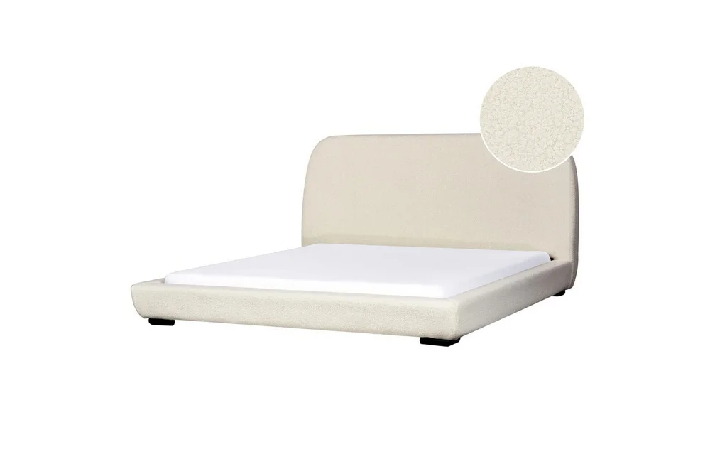 Vattensäng Beliani Roisel Bouclé, 160×200 cm Beige||Black 180×200 VALUE_MISSING_1 v:6605603
